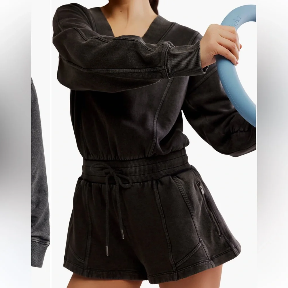 Free People Intercept Romper Black XL